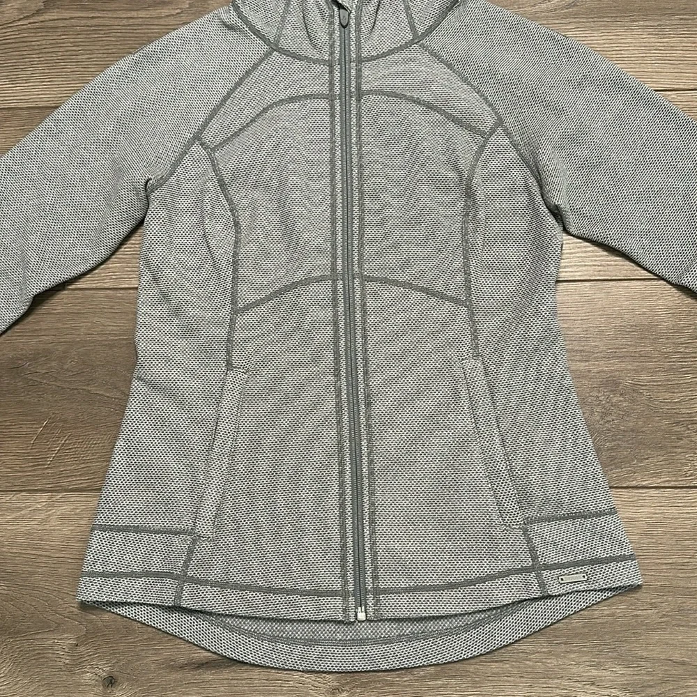 Prana Rockaway Full Zip Gray Texture Hoodie Jacket Size Small - Picture 2 of 12